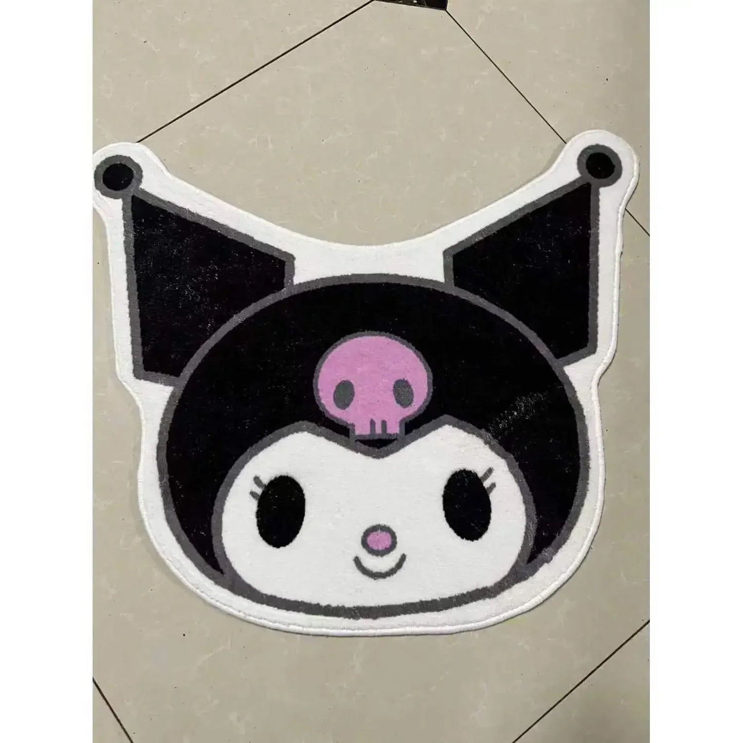 Sanio Kuromi Plush Carpet Floor Mat Cartoon Thick Cushion for Kids's Bedroom Bedside Living Room Sofa Home Decor Accesorios girl