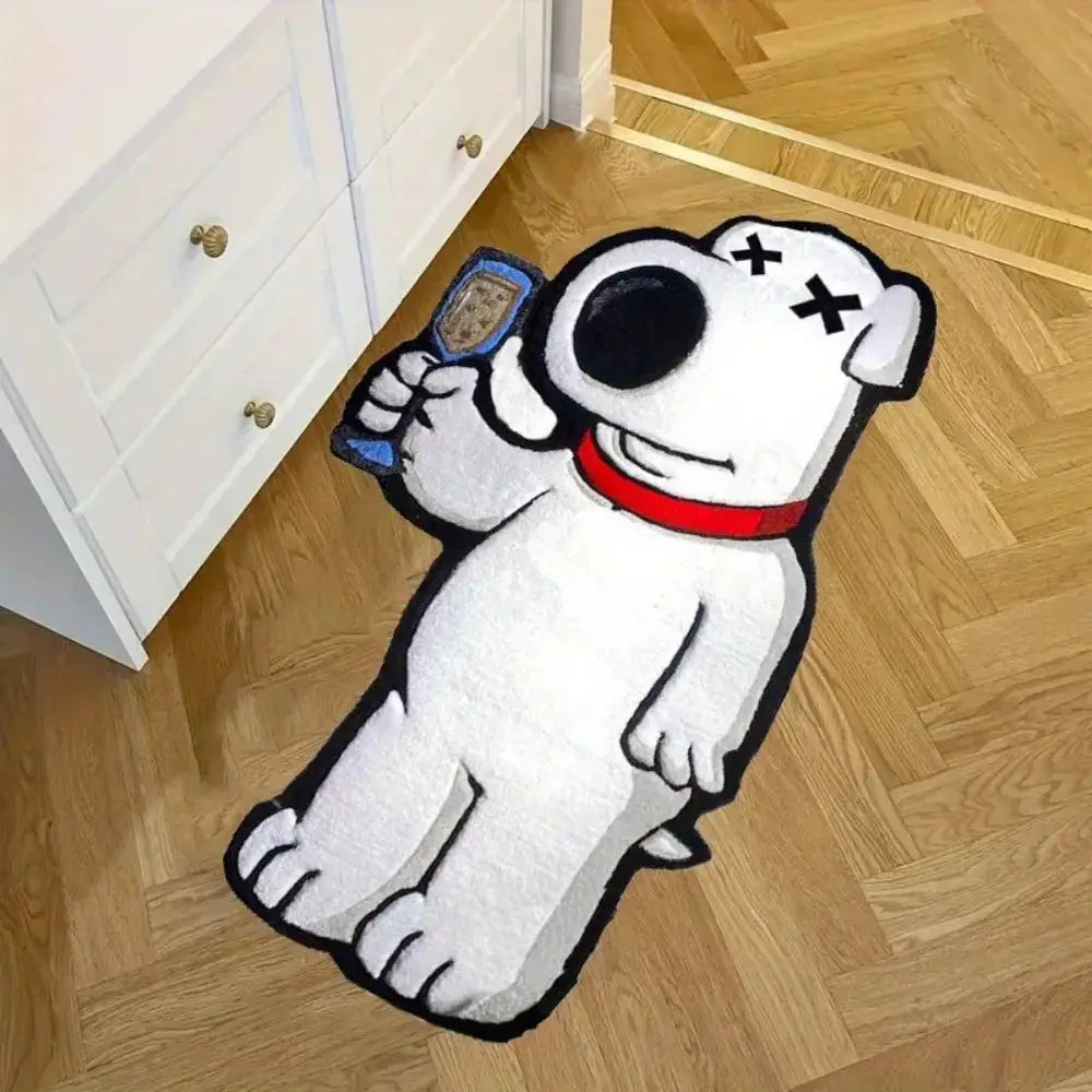 VIKAMA Cartoon Plush Floor Mats, Irregular Living Room Anti-Slip Carpets, Bedroom Anti-Stain Home Decoration Carpets