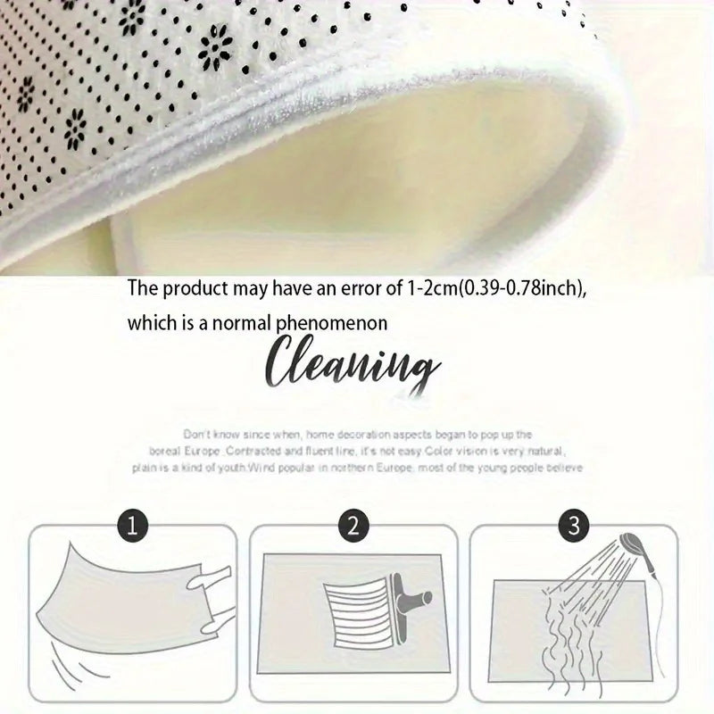 VIKAMA Cartoon Plush Floor Mats, Irregular Living Room Anti-Slip Carpets, Bedroom Anti-Stain Home Decoration Carpets